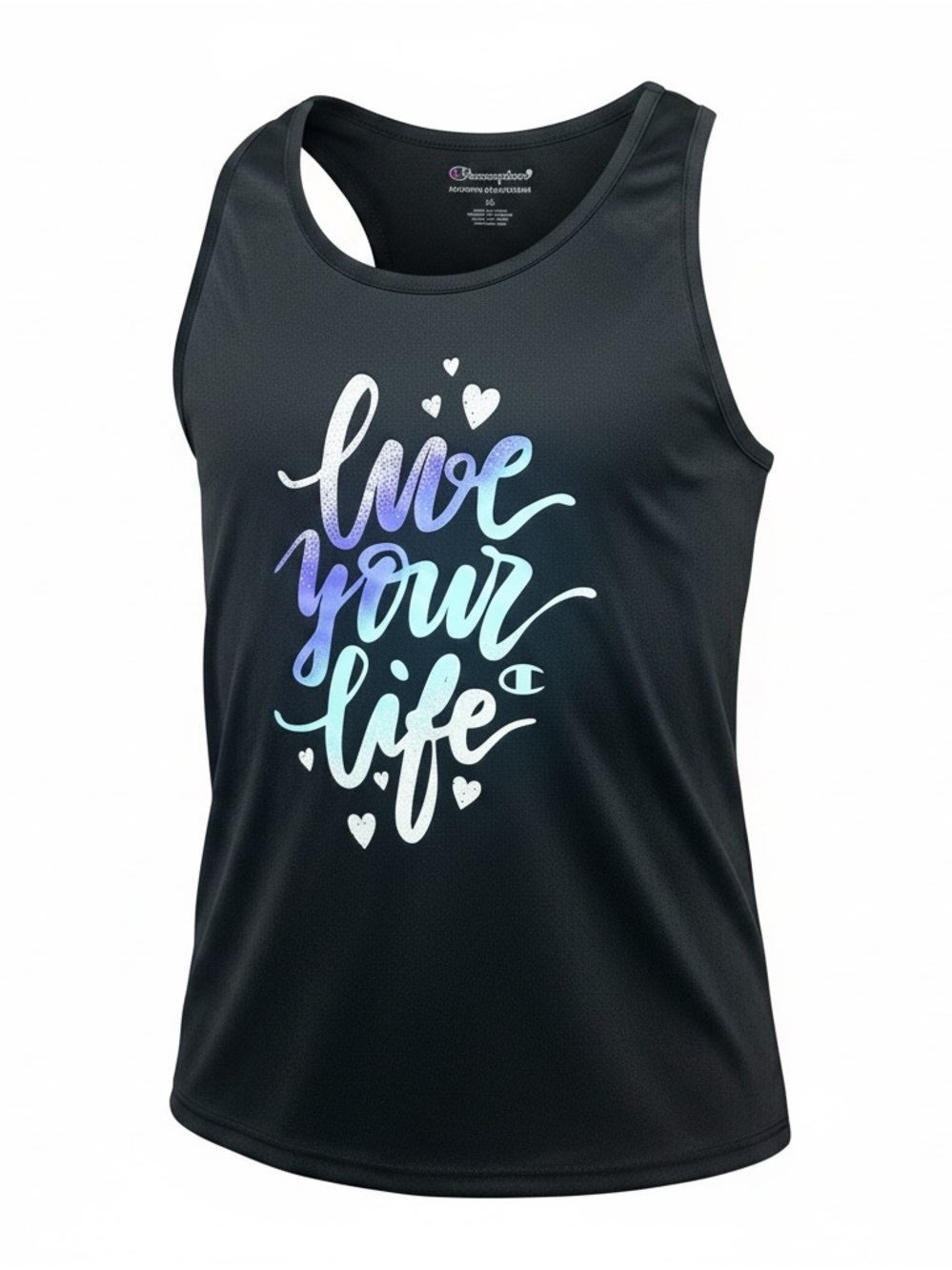 Champion black racerback tank top